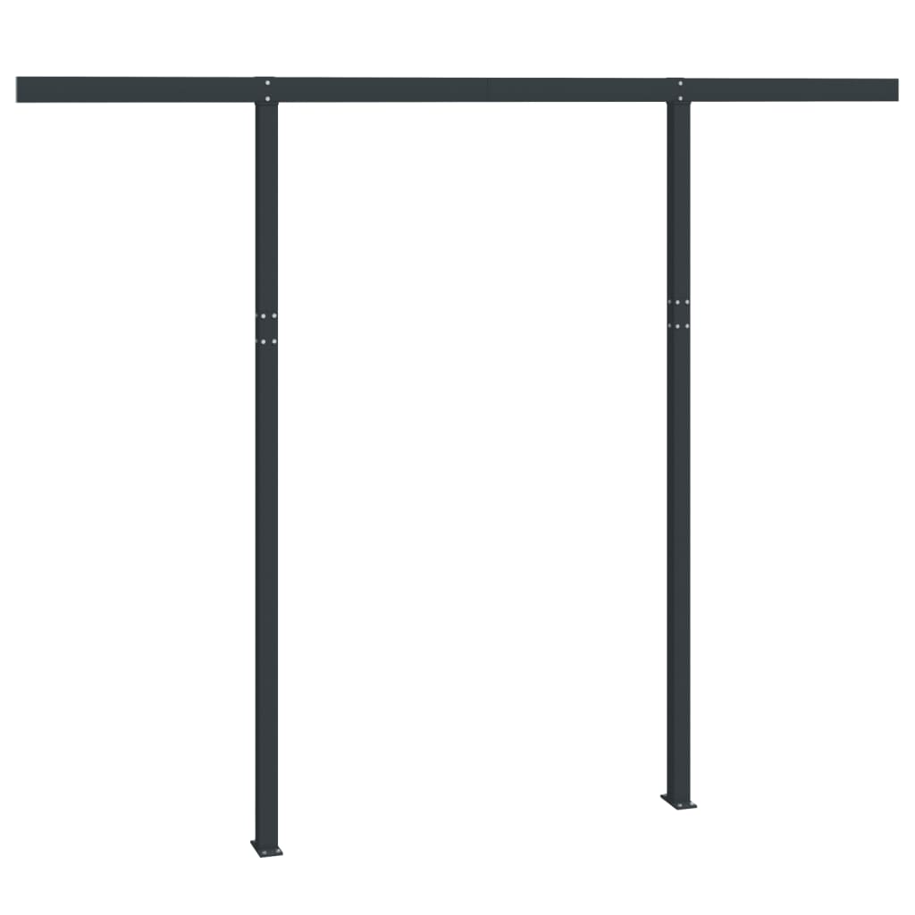 Set Pali per Tenda da Sole Antracite 300x245 cm Ferro
