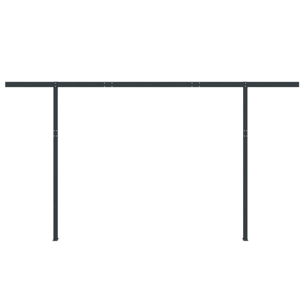 Set Pali per Tenda da Sole Antracite 450x245 cm Ferro