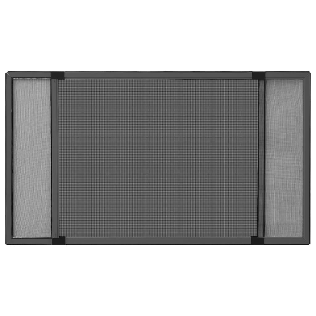 Zanzariera Allungabile per Finestre Antracite (75-143)x50 cm
