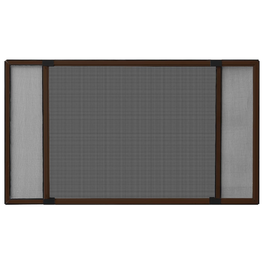 Zanzariera Allungabile per Finestre Marrone (100-193)x75 cm