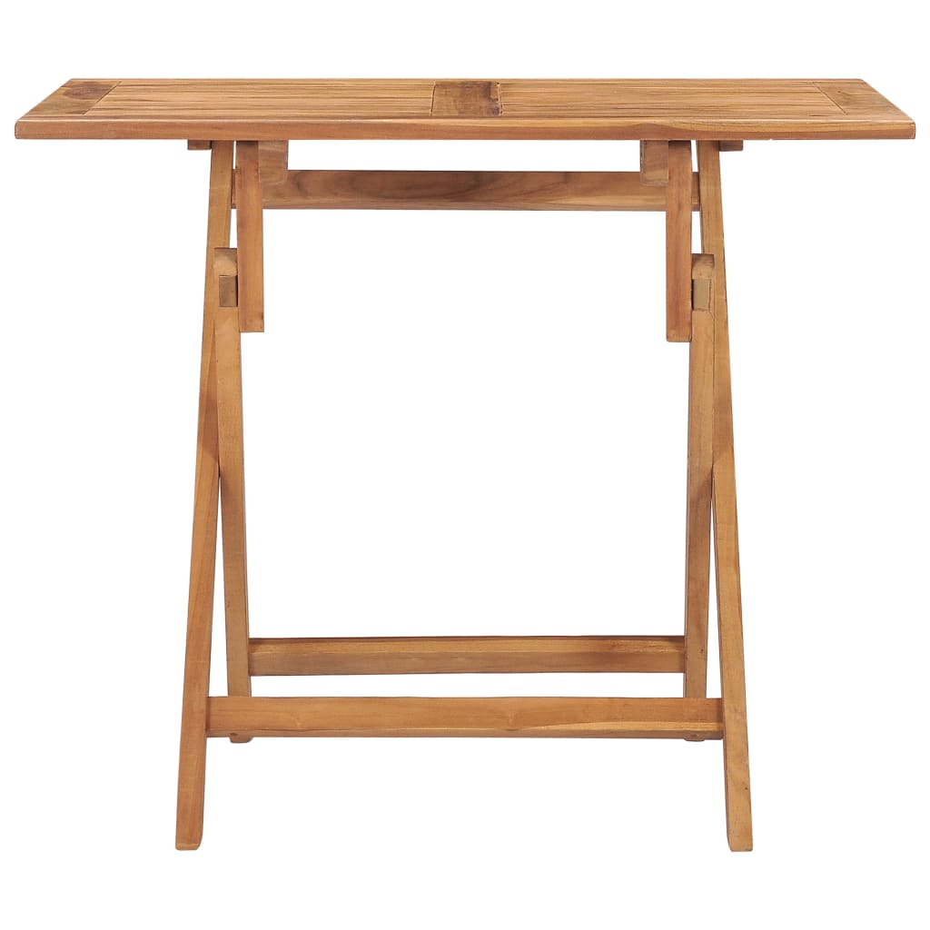 Tavolo da Giardino Pieghevole 90x60x75 cm in Massello di Teak