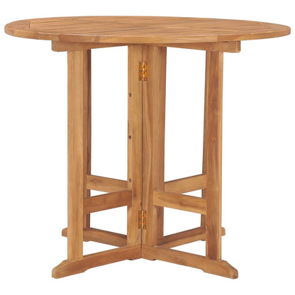 Tavolo da Giardino Pieghevole Ã˜90x75 cm in Massello di Teak
