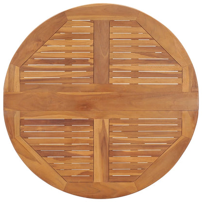 Tavolo da Giardino Pieghevole Ã˜90x75 cm in Massello di Teak