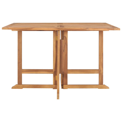 Tavolo da Giardino Pieghevole 120x120x75cm in Massello di Teak