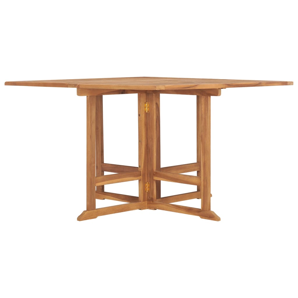 Tavolo da Giardino Pieghevole 120x120x75cm in Massello di Teak