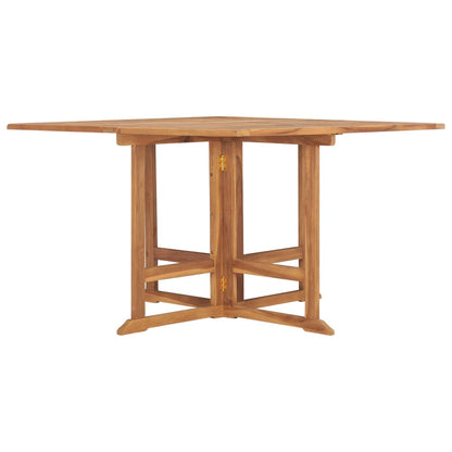 Tavolo da Giardino Pieghevole 120x120x75cm in Massello di Teak