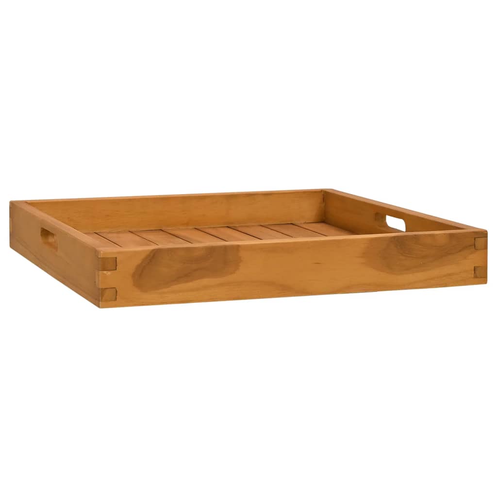 Vassoio da Portata 50x50 cm in Legno Massello di Teak