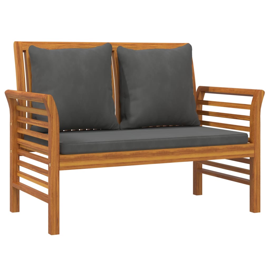 Set Salotto da Giardino 5 pz con Cuscini Legno Massello Acacia