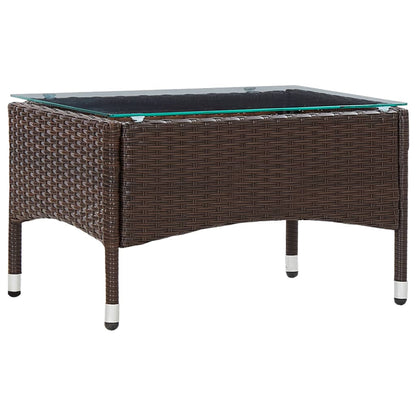 Set Divani da Giardino 2 pz con Cuscino in Polyrattan Marrone
