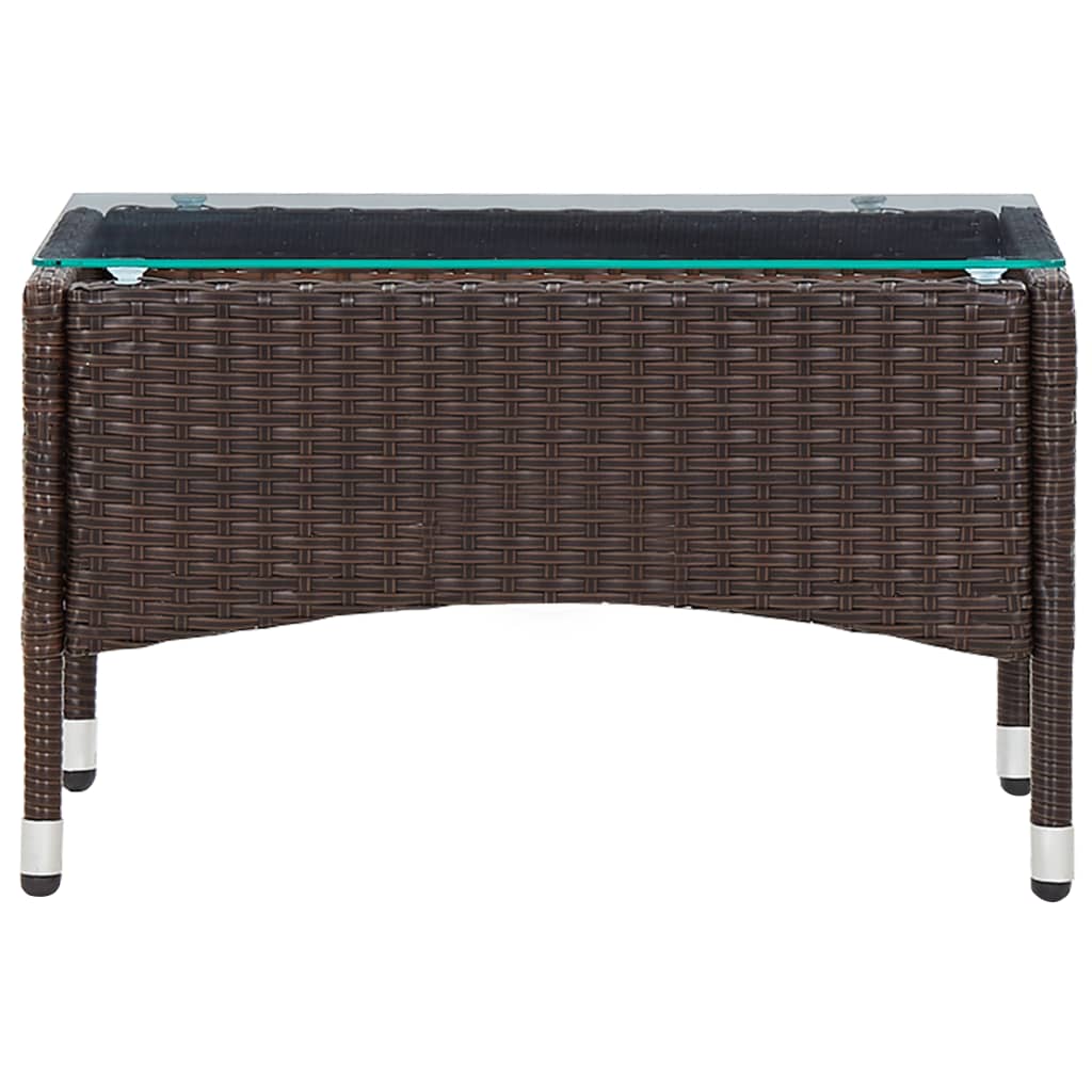 Set Divani da Giardino 2 pz con Cuscino in Polyrattan Marrone