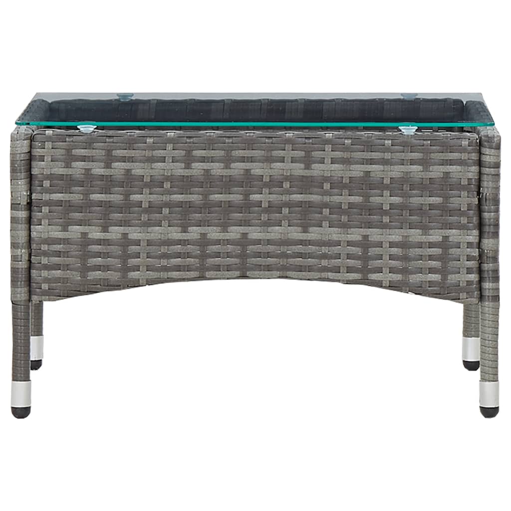 Set Divani da Giardino 2 pz con Cuscino in Polyrattan Grigio