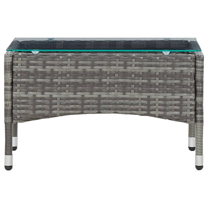 Set Divani da Giardino 2 pz con Cuscino in Polyrattan Grigio