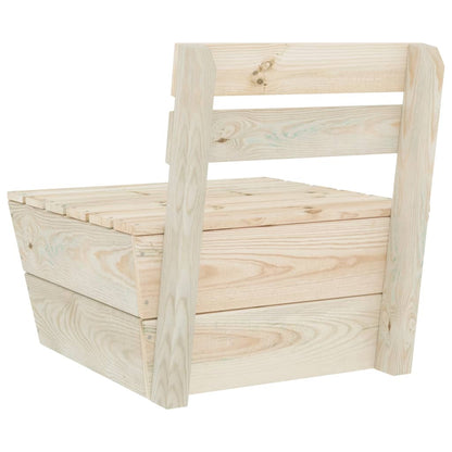 Divano Centrale Componibile su Pallet Legno di Abete Impregnato