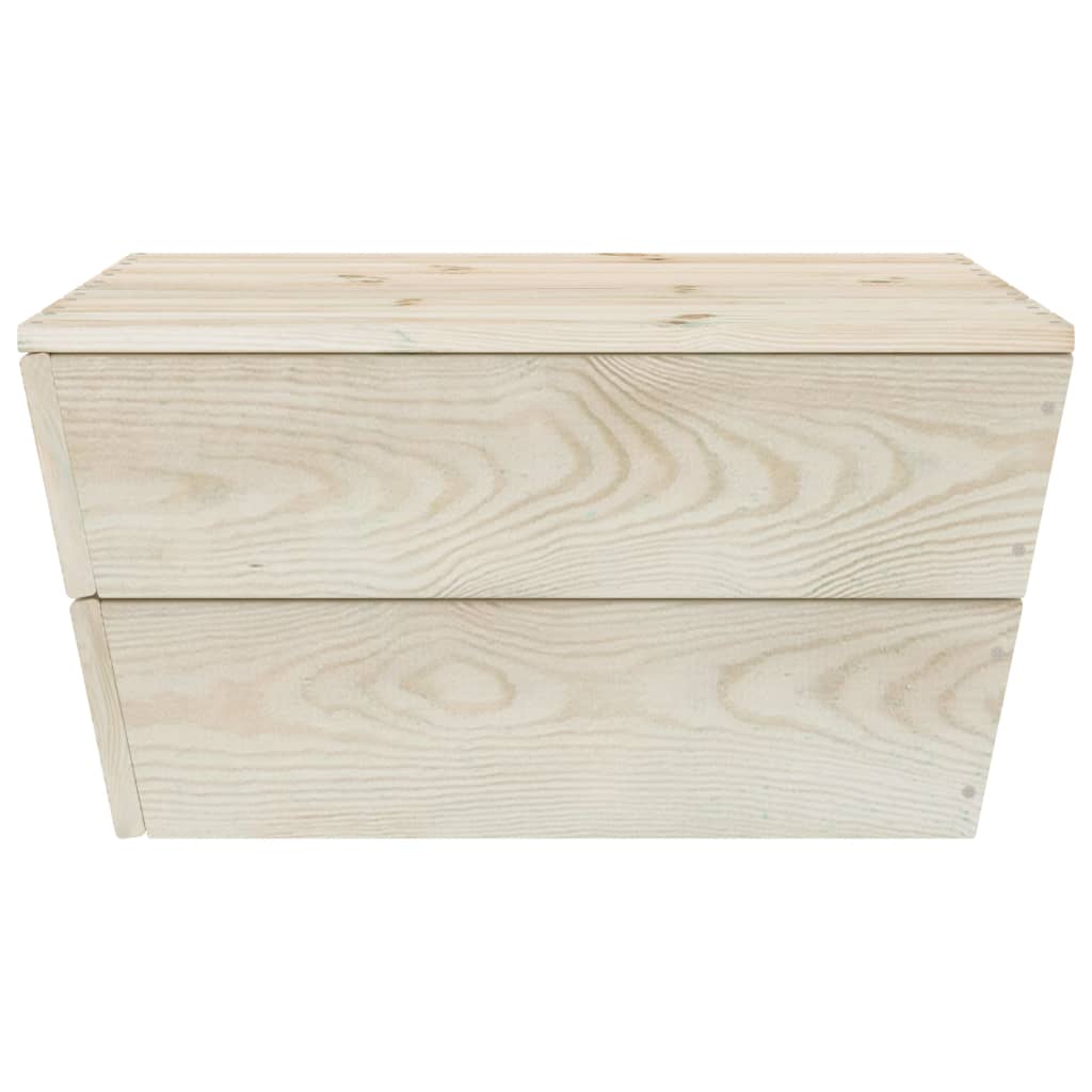 Tavoli da Giardino 2 pz 60x60x30cm in Legno di Abete Impregnato