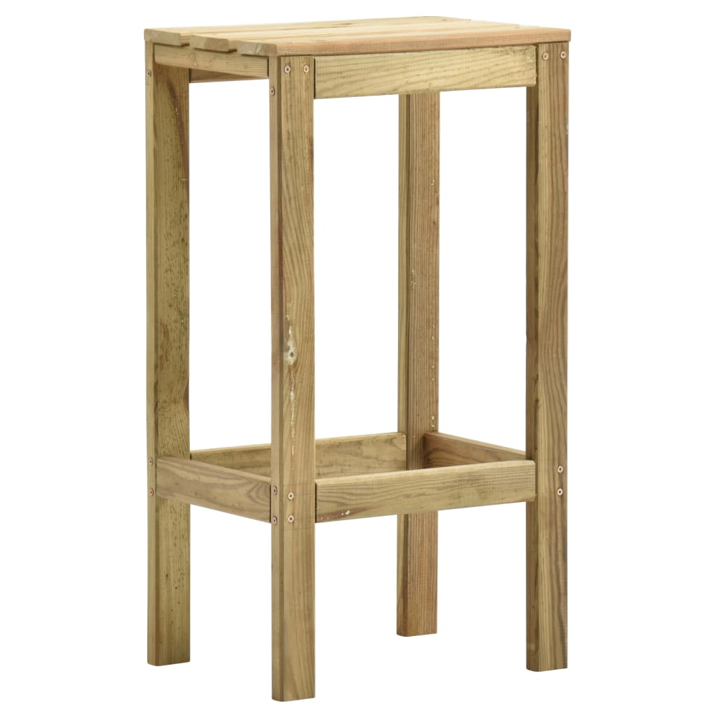 Sgabelli da Bar da Giardino 2 pz in Legno di Pino Impregnato