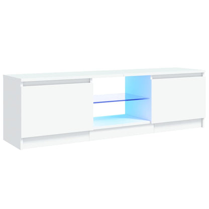 Mobile Porta TV con Luci LED Bianco 120x30x35,5 cm