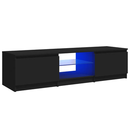 Mobile Porta TV con Luci LED Nero 140x40x35,5 cm