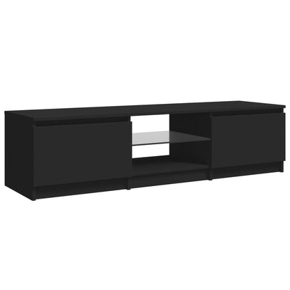 Mobile Porta TV con Luci LED Nero 140x40x35,5 cm