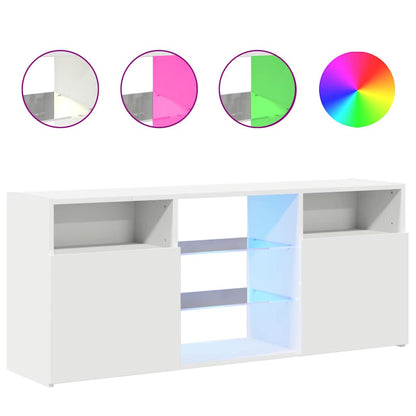 Mobile Porta TV con Luci LED Bianco 120x30x50 cm