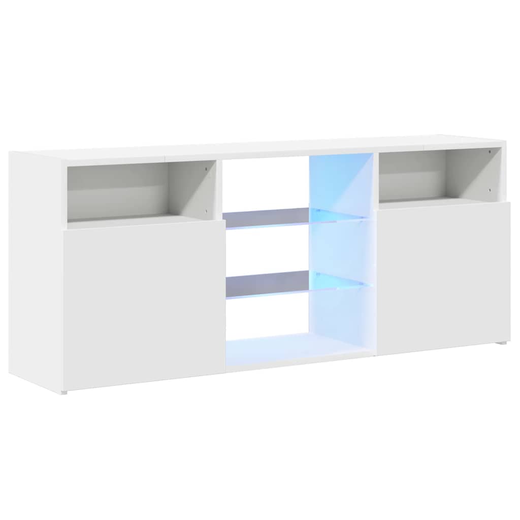 Mobile Porta TV con Luci LED Bianco 120x30x50 cm