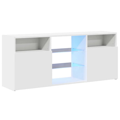 Mobile Porta TV con Luci LED Bianco 120x30x50 cm