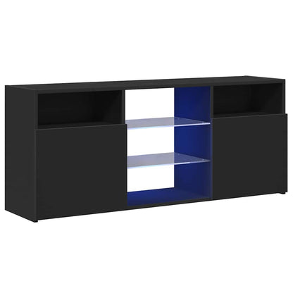 Mobile Porta TV con Luci LED Nero 120x30x50 cm