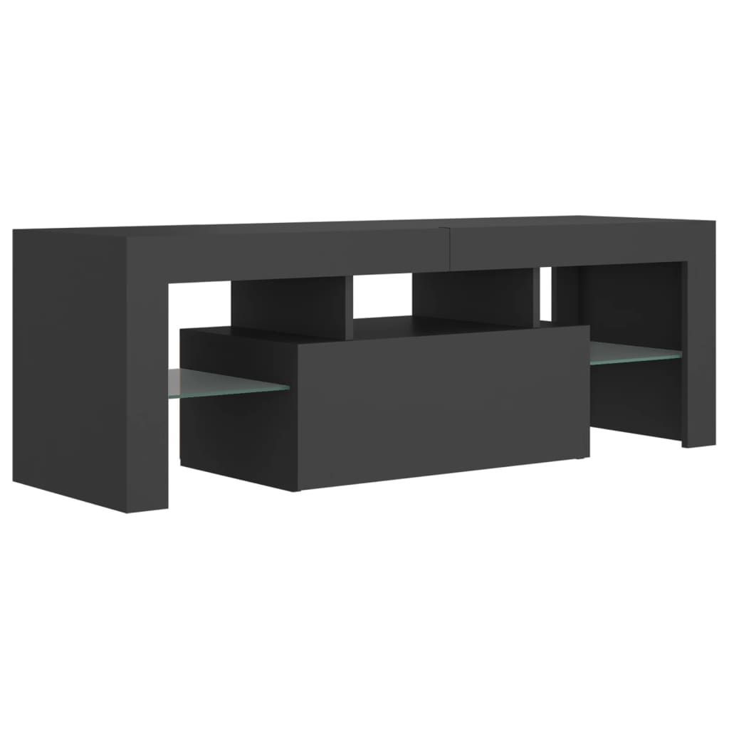 Mobile Porta TV con Luci LED Grigio 120x35x40 cm