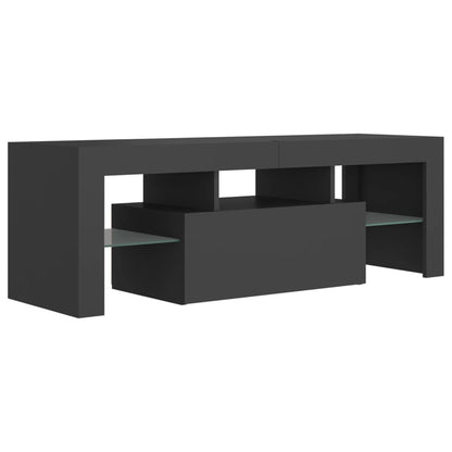 Mobile Porta TV con Luci LED Grigio 120x35x40 cm