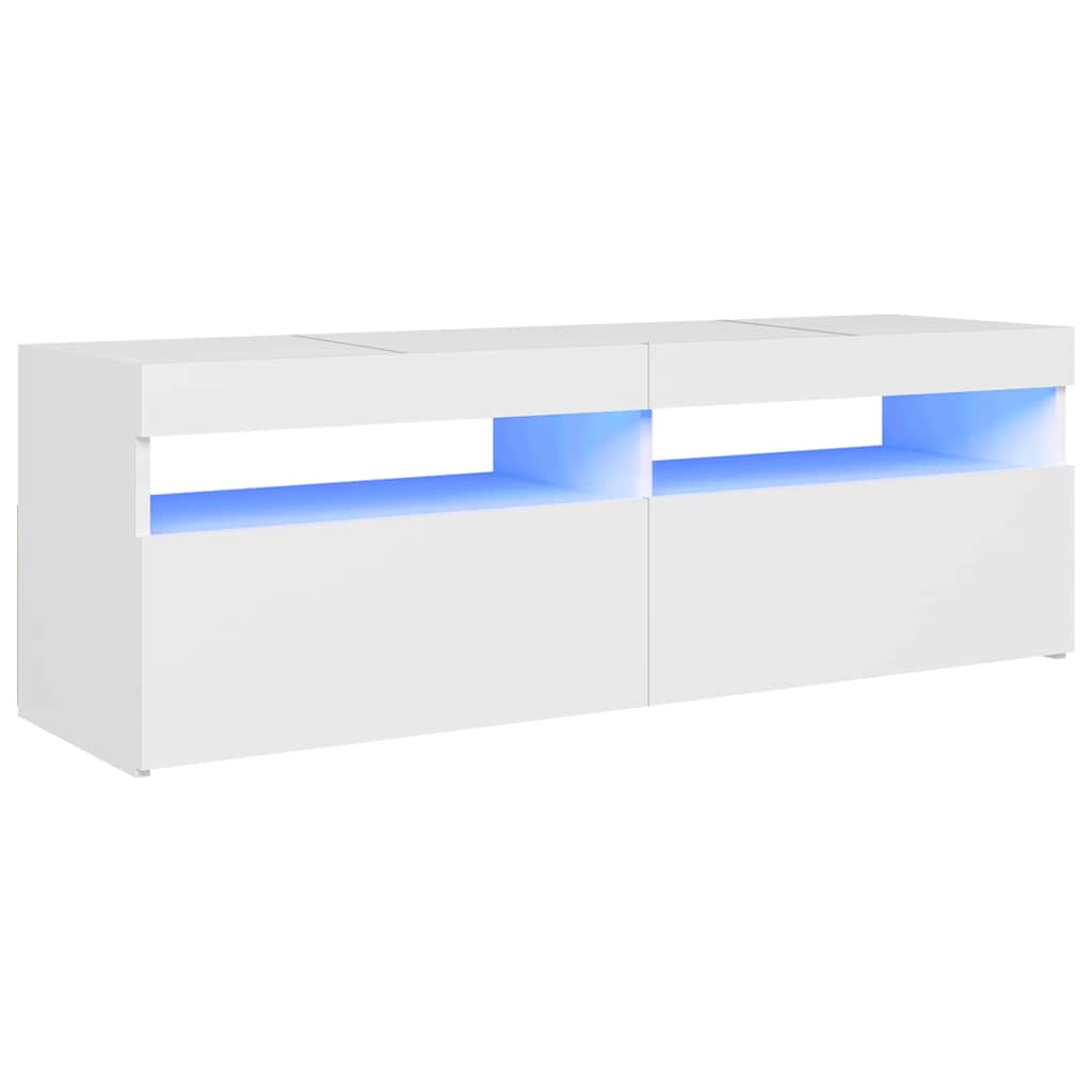 Mobile Porta TV con Luci LED Bianco 120x35x40 cm