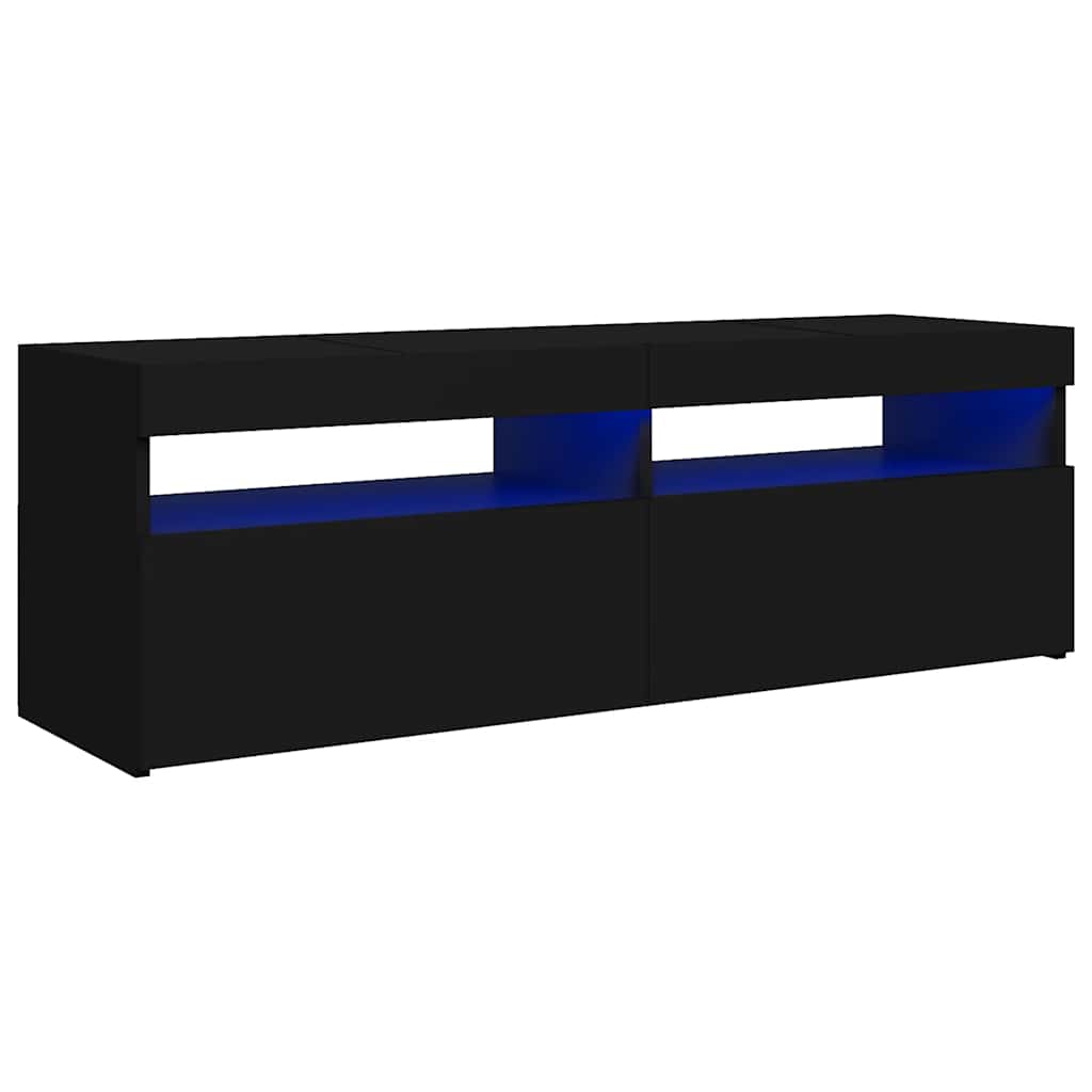 Mobile Porta TV con Luci LED Nero 120x35x40 cm