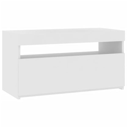 Mobile Porta TV con Luci LED Bianco 75x35x40 cm