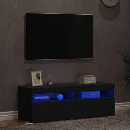 Mobili Porta TV con Luci LED 2 pz Grigi 60x35x40 cm