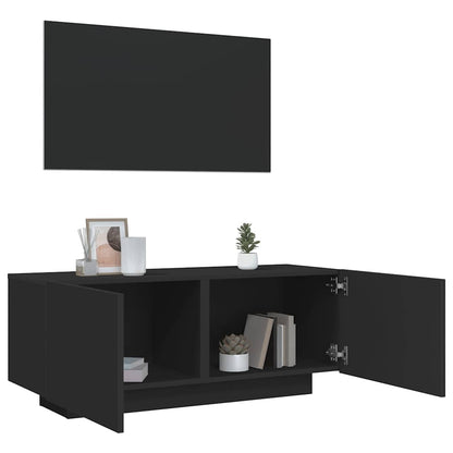Mobile Porta TV Nero 100x35x40 cm in Legno Multistrato