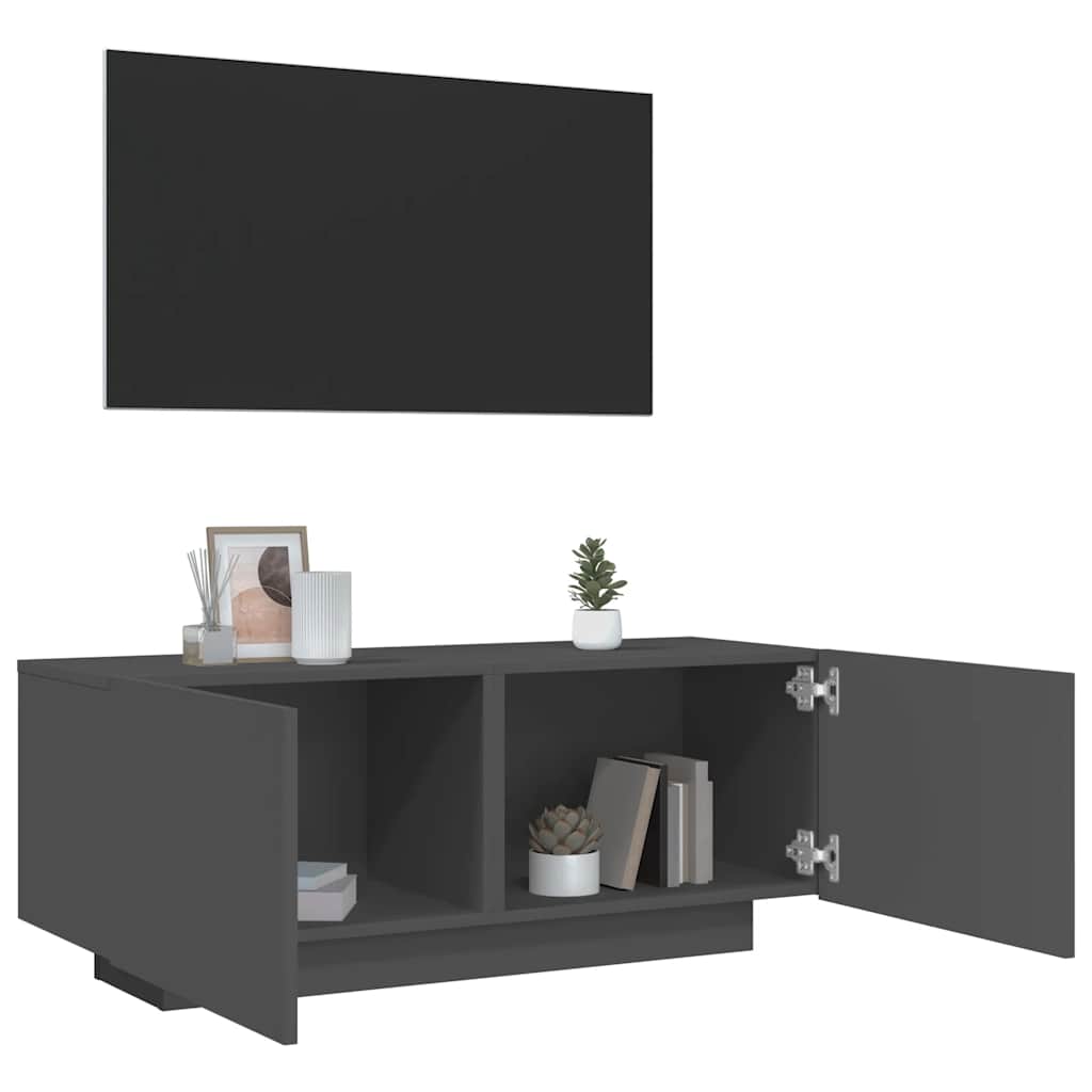 Mobile Porta TV Grigio 100x35x40 cm in Legno Multistrato