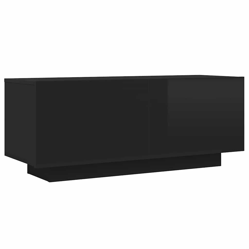 Mobile Porta TV Nero Lucido 100x35x40 cm in Legno Multistrato