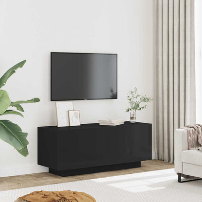 Mobile Porta TV Nero Lucido 100x35x40 cm in Legno Multistrato