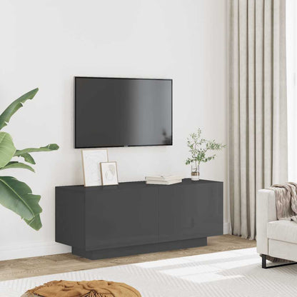Mobile Porta TV Grigio Lucido 100x35x40 cm in Legno Multistrato