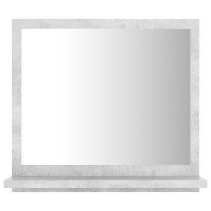 Specchio da Bagno Grigio Cemento 40x10,5x37cm Legno Multistrato