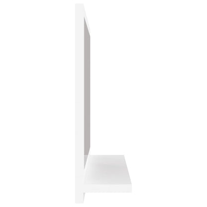 Specchio da Bagno Bianco Lucido 40x10,5x37 cm Legno Multistrato