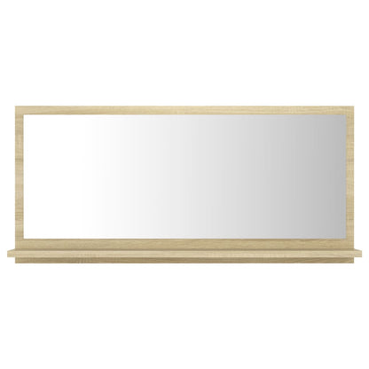 Specchio da Bagno Rovere Sonoma 80x10,5x37 cm Legno Multistrato