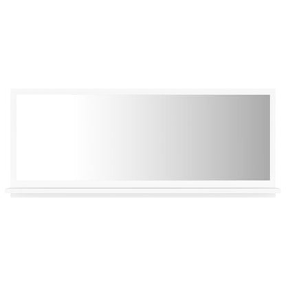 Specchio da Bagno Bianco 90x10,5x37 cm in Legno Multistrato
