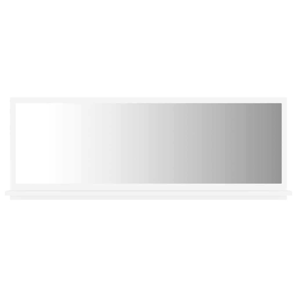 Specchio da Bagno Bianco 100x10,5x37 cm in Legno Multistrato