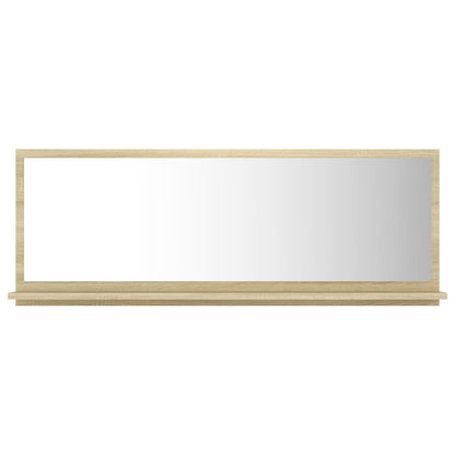 Specchio da Bagno Rovere Sonoma 100x10,5x37cm Legno Multistrato