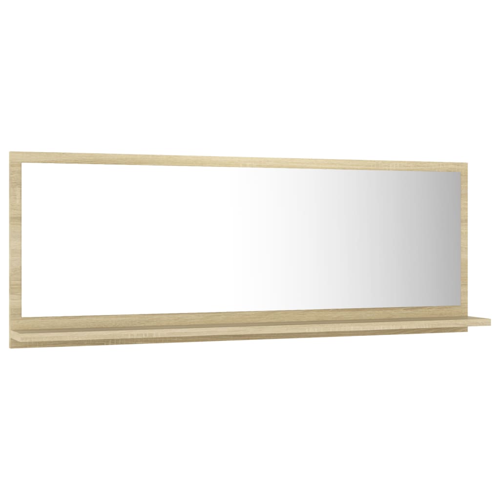Specchio da Bagno Rovere Sonoma 100x10,5x37cm Legno Multistrato
