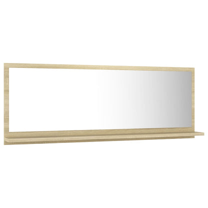 Specchio da Bagno Rovere Sonoma 100x10,5x37cm Legno Multistrato