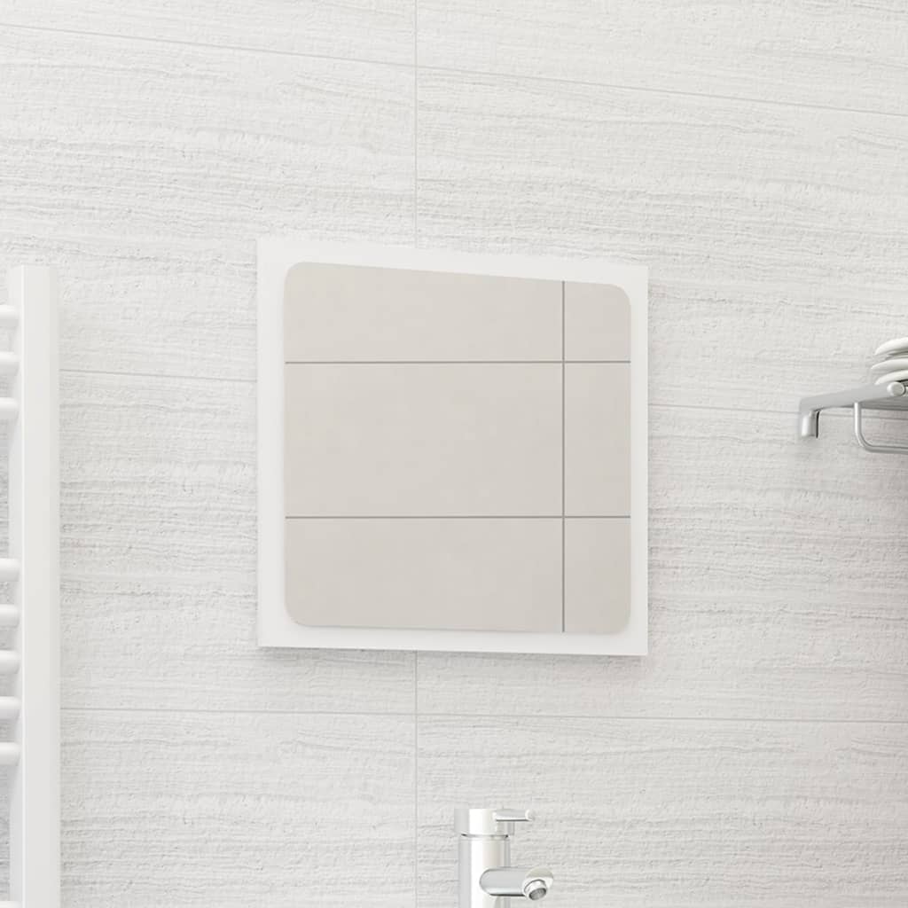 Specchio da Bagno Bianco 40x1,5x37 cm in Legno Multistrato