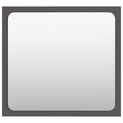 Specchio da Bagno Grigio 40x1,5x37 cm in Legno Multistrato