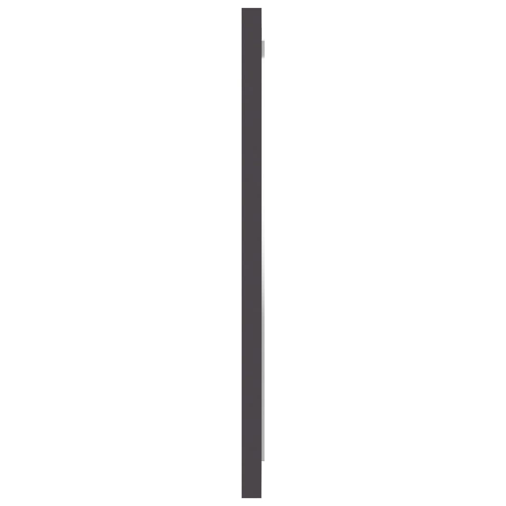 Specchio da Bagno Grigio 40x1,5x37 cm in Legno Multistrato