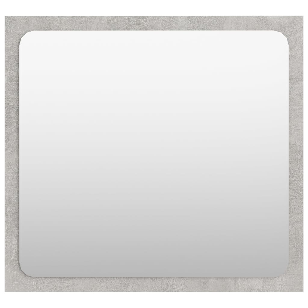 Specchio da Bagno Grigio Cemento 40x1,5x37cm Legno Multistrato