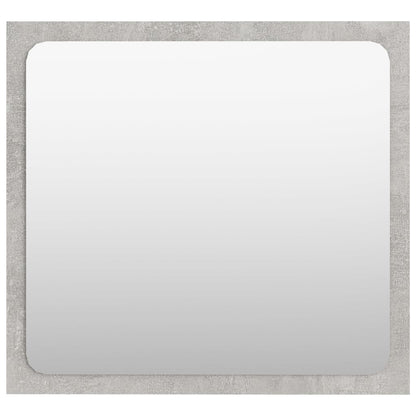 Specchio da Bagno Grigio Cemento 40x1,5x37cm Legno Multistrato